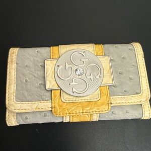 Vintage 90s Womens Guess wallet bag clutch leather? Y2K JUICY GG RARE